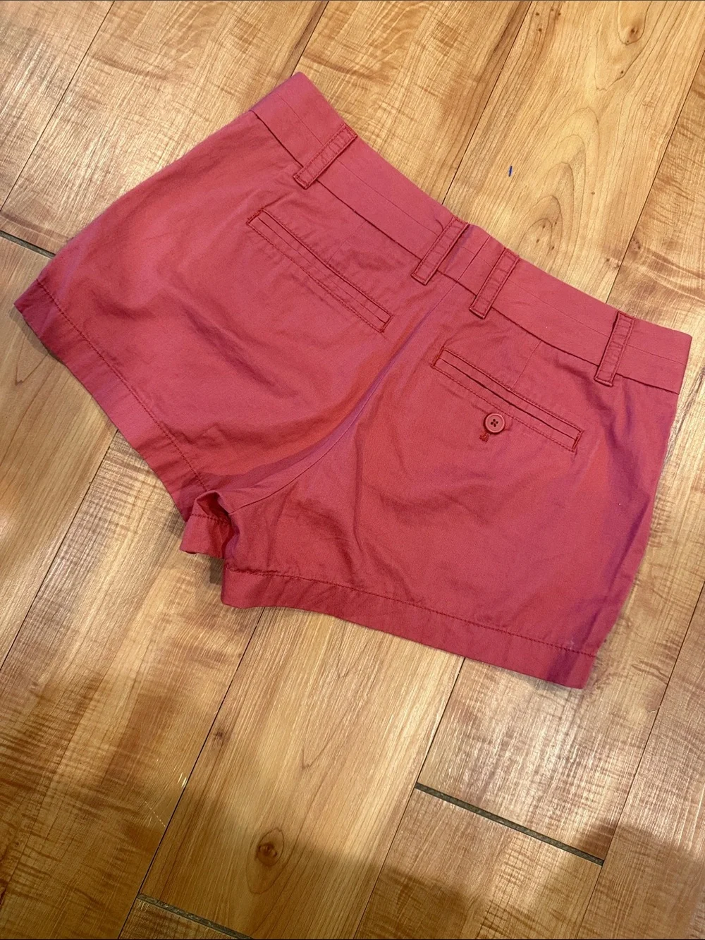 J. Crew Red High-Rise Cotton Blend Shorts
